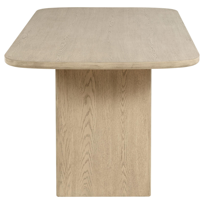 Kailani Cane Counter Height Storage Dining Table Beige Oak - 109388