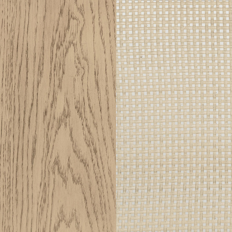 Kailani Cane Counter Height Storage Dining Table Beige Oak - 109388