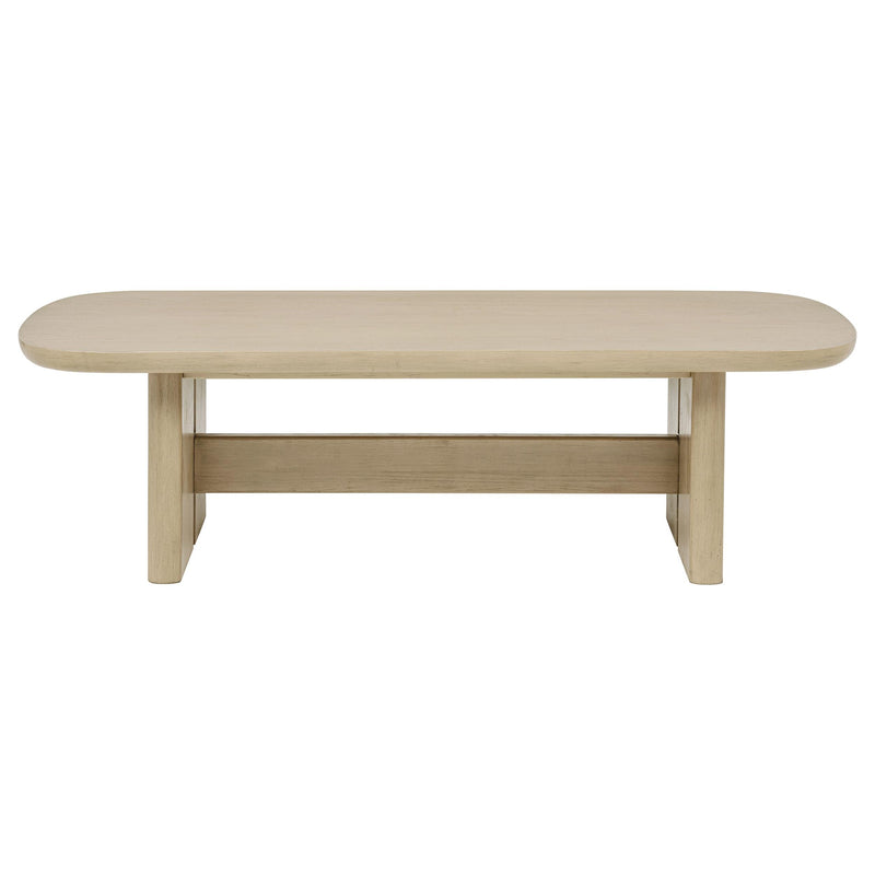 Kailani Coastal Rectangular Cocktail Coffee Table Beige Oak - 706588