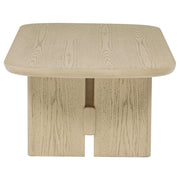 Kailani Coastal Rectangular Cocktail Coffee Table Beige Oak - 706588