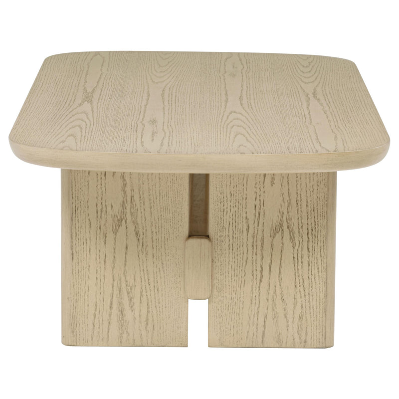 Kailani Coastal Rectangular Cocktail Coffee Table Beige Oak - 706588