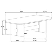 Kailani Coastal Rectangular Cocktail Coffee Table Beige Oak - 706588