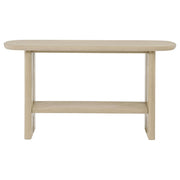 Kailani Coastal Sofa Console Table with Shelf Beige Oak - 706589