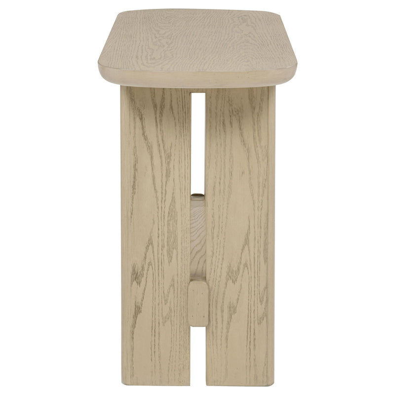 Kailani Coastal Sofa Console Table with Shelf Beige Oak - 706589