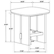 Kailani Coastal Square End Side Table with Shelf Beige Oak - 706587