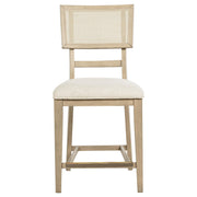 Kailani Rattan Cane Counter Side Chair Beige Oak (Set of 2) - 109389
