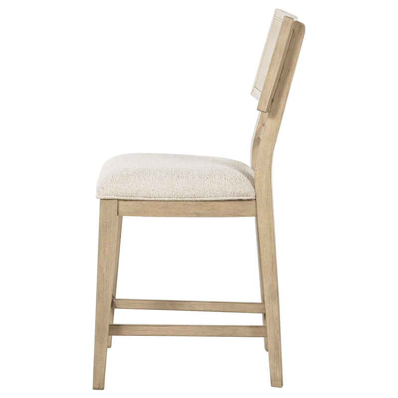 Kailani Rattan Cane Counter Side Chair Beige Oak (Set of 2) - 109389