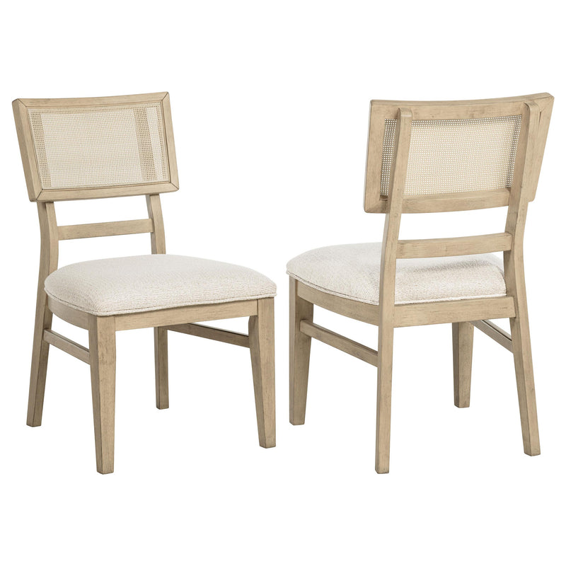 Kailani Rattan Cane Dining Side Chair Beige Oak (Set of 2) - 109382