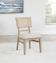 Kailani Rattan Cane Dining Side Chair Beige Oak (Set of 2) - 109382