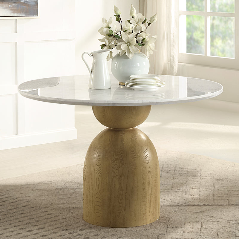 Kala Round Dining Table w/Marble Top - DN02390
