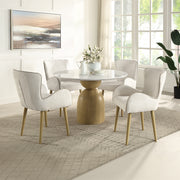 Kala Round Dining Table w/Marble Top - DN02390