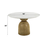 Kala Round Dining Table w/Marble Top - DN02390