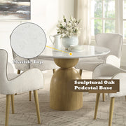 Kala Round Dining Table w/Marble Top - DN02390