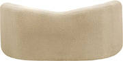 Kali 62" Faux Shearling Teddy Fabric Upholstered Loveseat in Beige - 186Beige-L