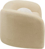 Kali 62" Faux Shearling Teddy Fabric Upholstered Loveseat in Beige - 186Beige-L