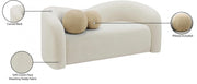 Kali 62" Faux Shearling Teddy Fabric Upholstered Loveseat in Cream - 186Cream-L