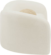 Kali 62" Faux Shearling Teddy Fabric Upholstered Loveseat in Cream - 186Cream-L