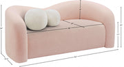 Kali 62" Faux Shearling Teddy Fabric Upholstered Loveseat in Pink - 186Pink-L