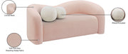 Kali 62" Faux Shearling Teddy Fabric Upholstered Loveseat in Pink - 186Pink-L