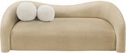 Kali 86" Faux Shearling Teddy Fabric Upholstered Sofa in Beige - 186Beige-S