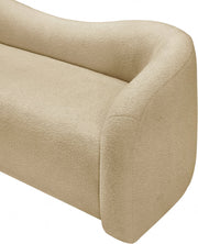 Kali 86" Faux Shearling Teddy Fabric Upholstered Sofa in Beige - 186Beige-S