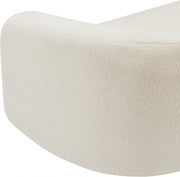 Kali 86" Faux Shearling Teddy Fabric Upholstered Sofa in Cream - 186Cream-S