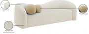 Kali 86" Faux Shearling Teddy Fabric Upholstered Sofa in Cream - 186Cream-S