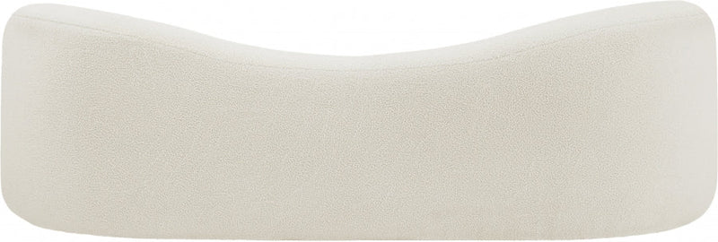 Kali 86" Faux Shearling Teddy Fabric Upholstered Sofa in Cream - 186Cream-S