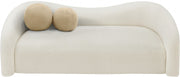 Kali 86" Faux Shearling Teddy Fabric Upholstered Sofa in Cream - 186Cream-S