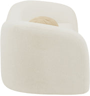Kali 86" Faux Shearling Teddy Fabric Upholstered Sofa in Cream - 186Cream-S