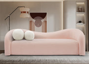 Kali 86" Faux Shearling Teddy Fabric Upholstered Sofa in Pink - 186Pink-S