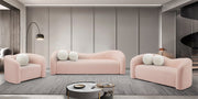 Kali 86" Faux Shearling Teddy Fabric Upholstered Sofa in Pink - 186Pink-S