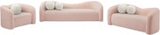 Kali 86" Faux Shearling Teddy Fabric Upholstered Sofa in Pink - 186Pink-S