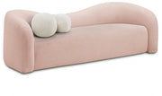 Kali 86" Faux Shearling Teddy Fabric Upholstered Sofa in Pink - 186Pink-S
