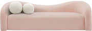 Kali 86" Faux Shearling Teddy Fabric Upholstered Sofa in Pink - 186Pink-S