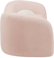 Kali 86" Faux Shearling Teddy Fabric Upholstered Sofa in Pink - 186Pink-S