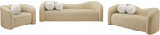 Kali Faux Shearling Teddy Fabric Upholstered Chair in Beige - 186Beige-C