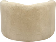 Kali Faux Shearling Teddy Fabric Upholstered Chair in Beige - 186Beige-C