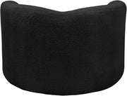 Kali Faux Shearling Teddy Fabric Upholstered Chair in Black - 186Black-C