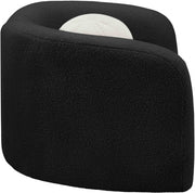 Kali Faux Shearling Teddy Fabric Upholstered Chair in Black - 186Black-C