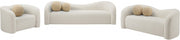 Kali Faux Shearling Teddy Fabric Upholstered Chair in Cream - 186Cream-C