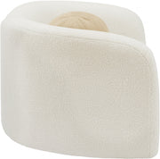Kali Faux Shearling Teddy Fabric Upholstered Chair in Cream - 186Cream-C