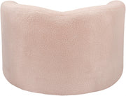 Kali Faux Shearling Teddy Fabric Upholstered Chair in Pink - 186Pink-C