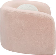 Kali Faux Shearling Teddy Fabric Upholstered Chair in Pink - 186Pink-C