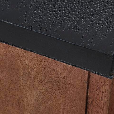 Kallari Warm Brown/Black Chairside End Table - T737-7