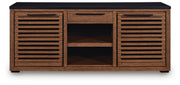 Kallari Warm Brown/Black Credenza - H737-60