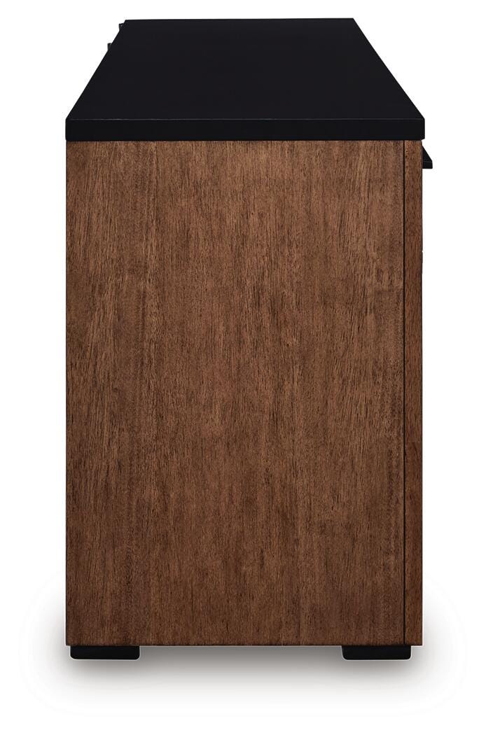 Kallari Warm Brown/Black Credenza - H737-60