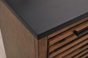 Kallari Warm Brown/Black Credenza with Desk Return - H737H1