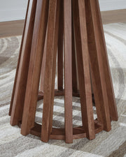 Kallari Warm Brown/Black End Table - T737-6