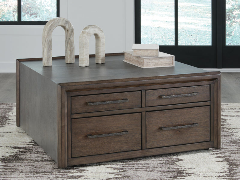 Kallenny Brown/Gray Coffee Table - T669-8